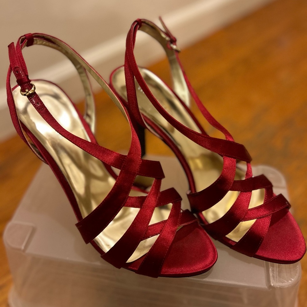 Nine West Red Strappy Heels